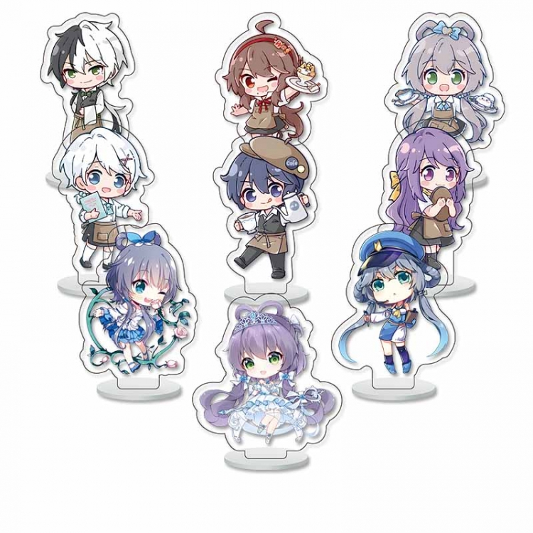 Luo Tianyi Anime Character acrylic Small Standing Plates  Keychain 6cm a set of 9 B479