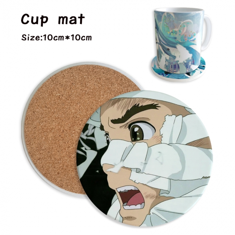 The Boy and the Heron Anime ceramic water absorbing and heat insulating coasters price for 5 pcs