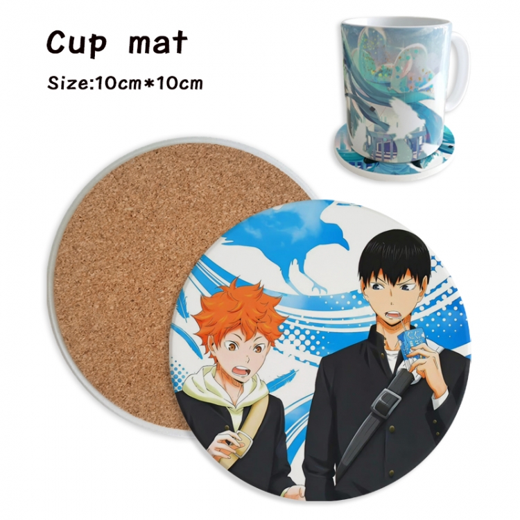 Haikyuu!! Anime ceramic water absorbing and heat insulating coasters price for 5 pcs