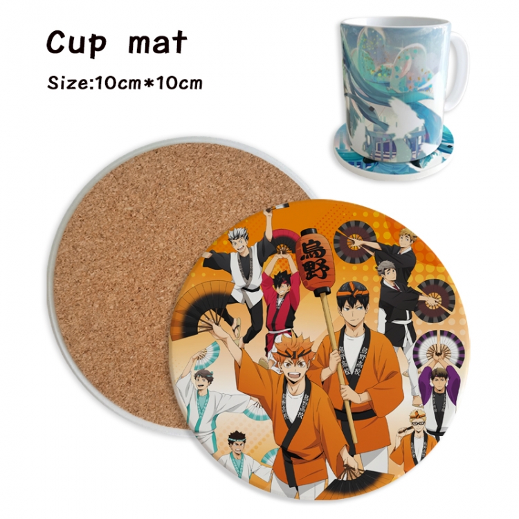 Haikyuu!! Anime ceramic water absorbing and heat insulating coasters price for 5 pcs