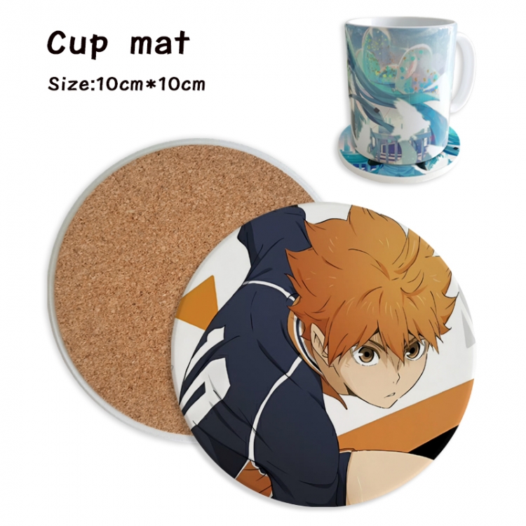 Haikyuu!! Anime ceramic water absorbing and heat insulating coasters price for 5 pcs