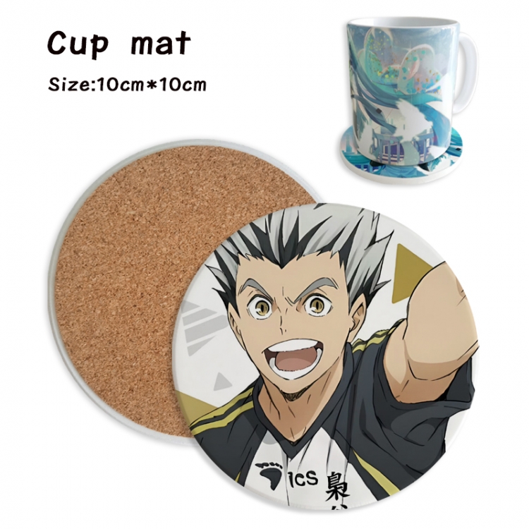 Haikyuu!! Anime ceramic water absorbing and heat insulating coasters price for 5 pcs