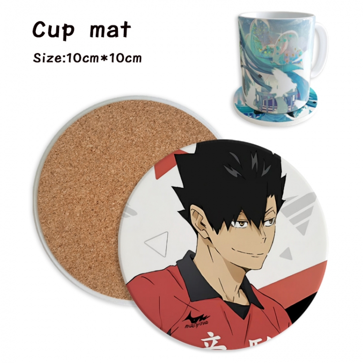 Haikyuu!! Anime ceramic water absorbing and heat insulating coasters price for 5 pcs