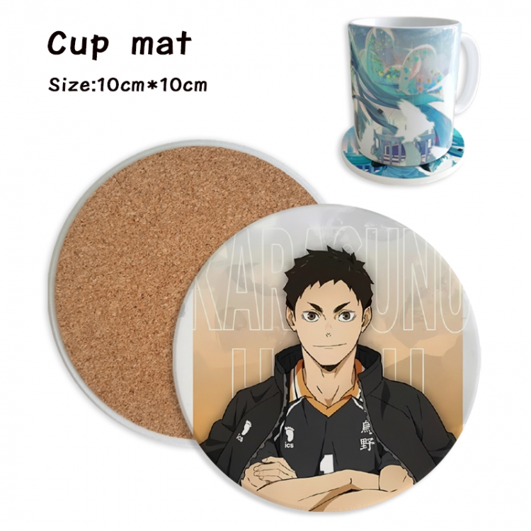 Haikyuu!! Anime ceramic water absorbing and heat insulating coasters price for 5 pcs