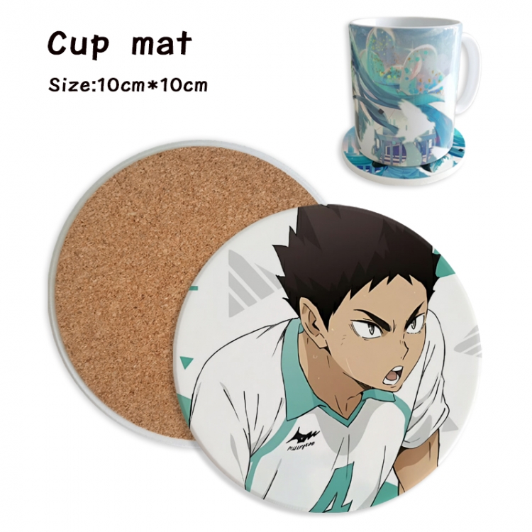 Haikyuu!! Anime ceramic water absorbing and heat insulating coasters price for 5 pcs