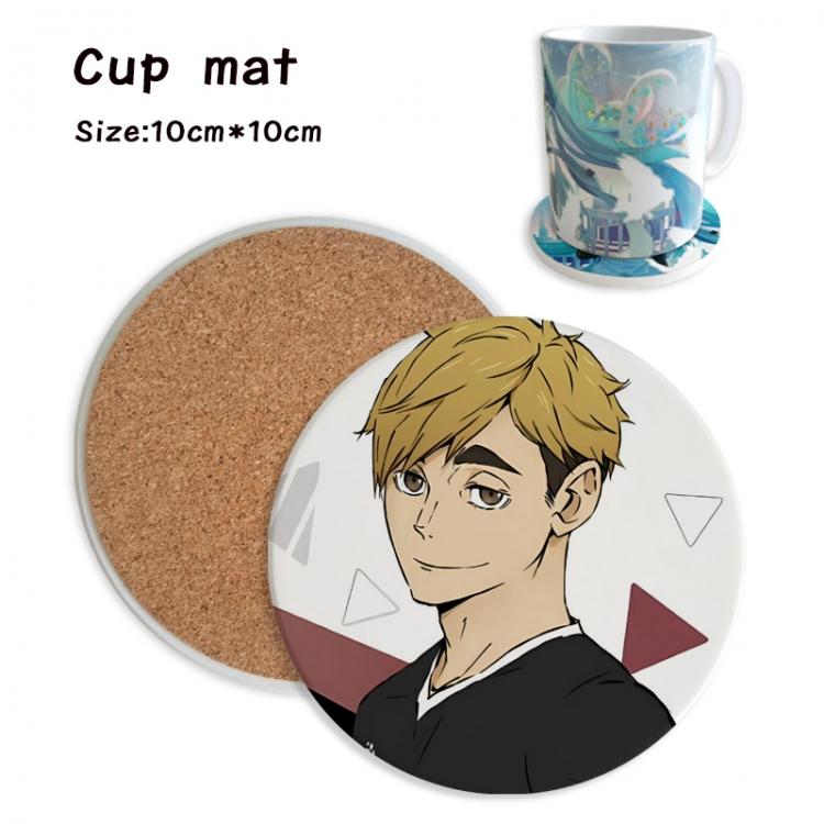 Haikyuu!! Anime ceramic water absorbing and heat insulating coasters price for 5 pcs