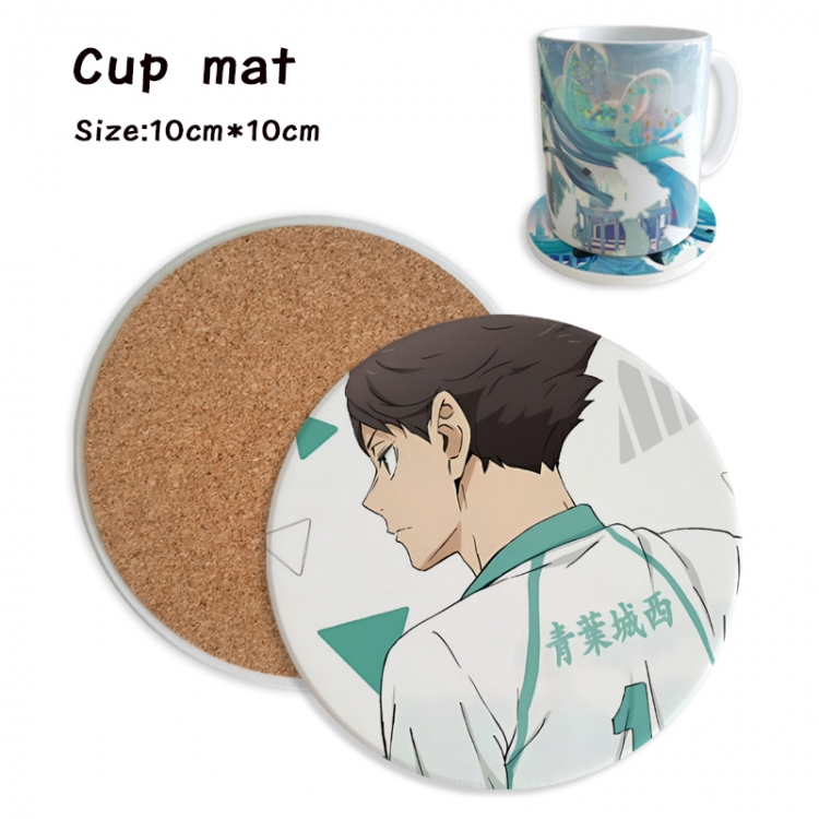 Haikyuu!! Anime ceramic water absorbing and heat insulating coasters price for 5 pcs