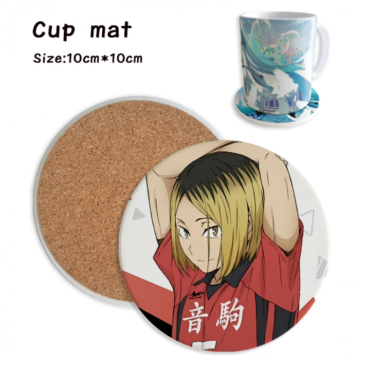 Haikyuu!! Anime ceramic water absorbing and heat insulating coasters price for 5 pcs