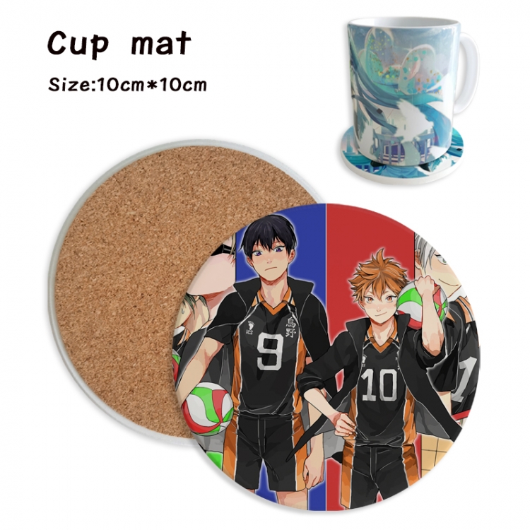 Haikyuu!! Anime ceramic water absorbing and heat insulating coasters price for 5 pcs