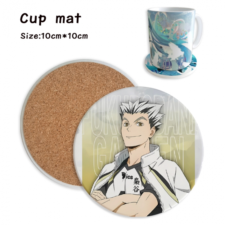 Haikyuu!! Anime ceramic water absorbing and heat insulating coasters price for 5 pcs