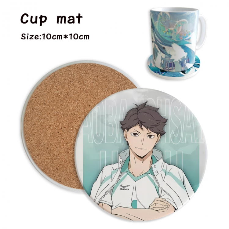 Haikyuu!! Anime ceramic water absorbing and heat insulating coasters price for 5 pcs