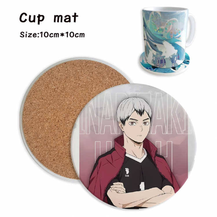 Haikyuu!! Anime ceramic water absorbing and heat insulating coasters price for 5 pcs