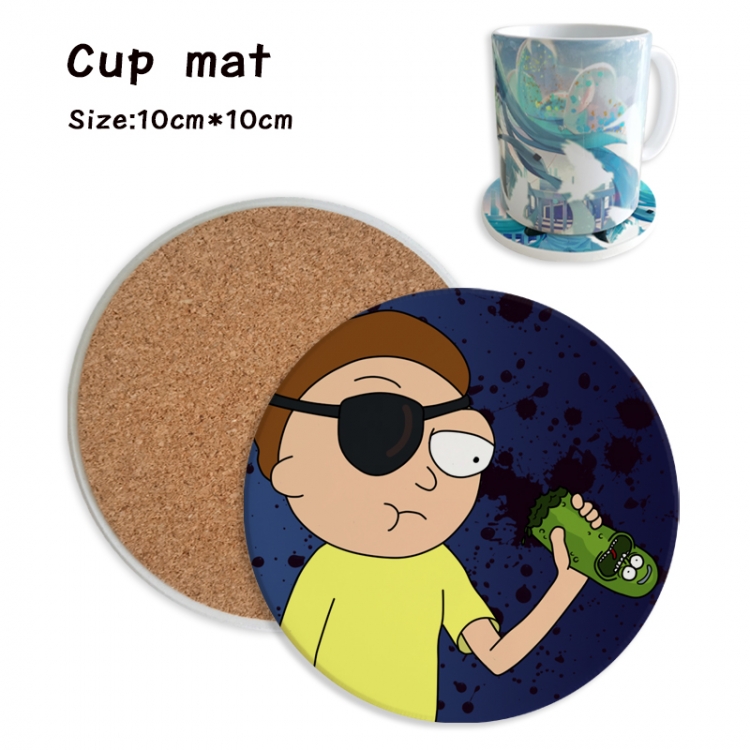 Rick and Morty Anime ceramic water absorbing and heat insulating coasters price for 5 pcs