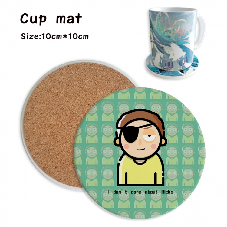 Rick and Morty Anime ceramic water absorbing and heat insulating coasters price for 5 pcs