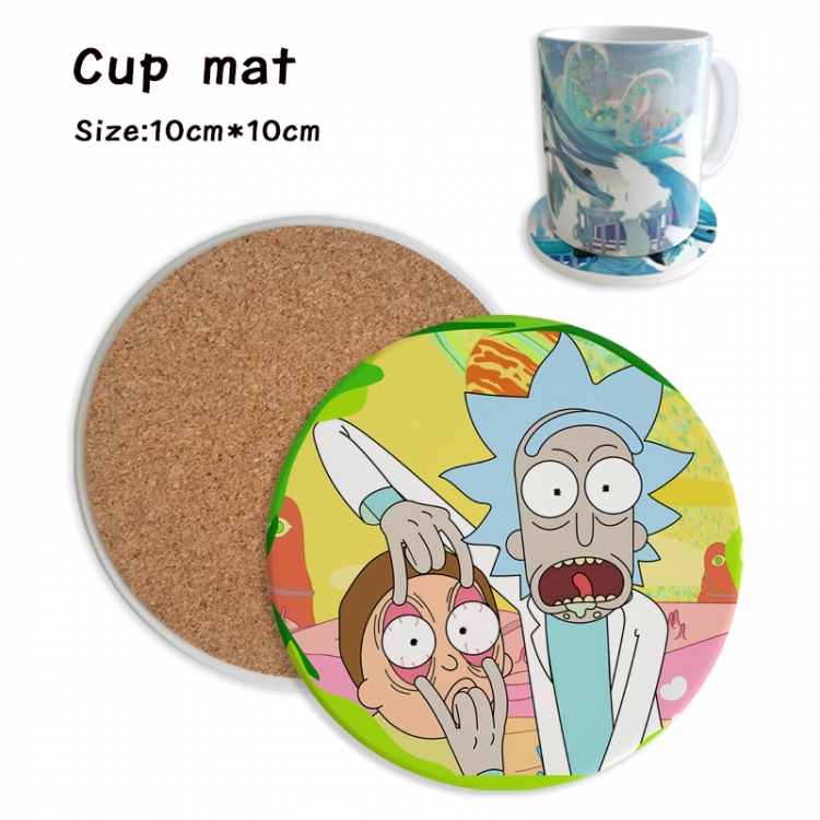 Rick and Morty Anime ceramic water absorbing and heat insulating coasters price for 5 pcs