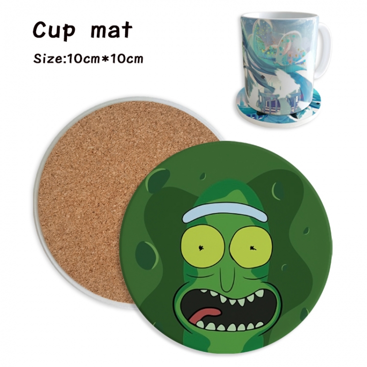 Rick and Morty Anime ceramic water absorbing and heat insulating coasters price for 5 pcs