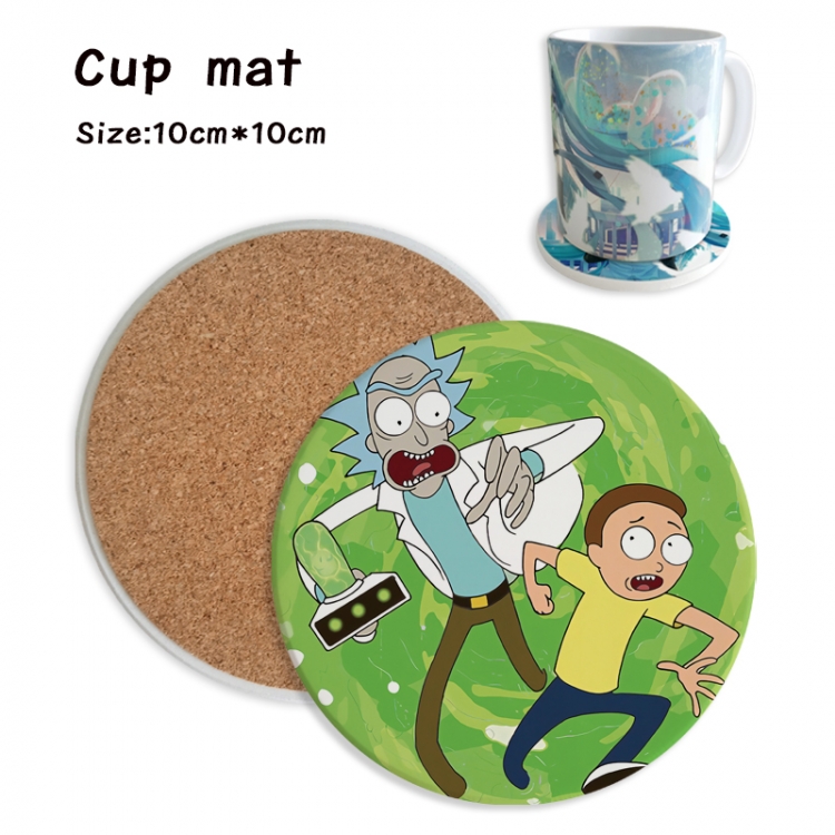 Rick and Morty Anime ceramic water absorbing and heat insulating coasters price for 5 pcs