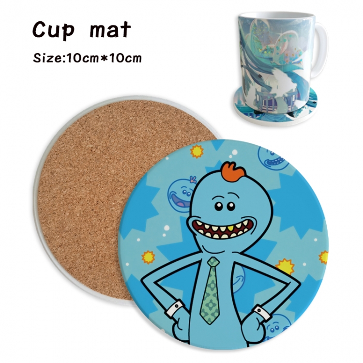 Rick and Morty Anime ceramic water absorbing and heat insulating coasters price for 5 pcs