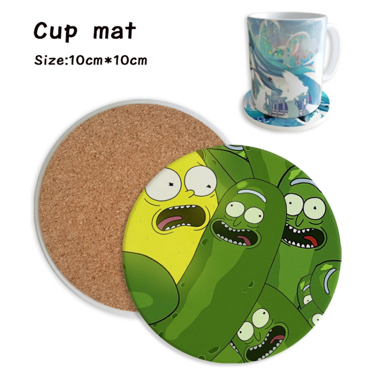 Rick and Morty Anime ceramic water absorbing and heat insulating coasters price for 5 pcs