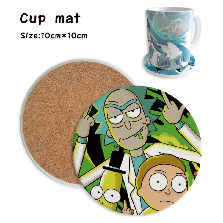 Rick and Morty Anime ceramic water absorbing and heat insulating coasters price for 5 pcs