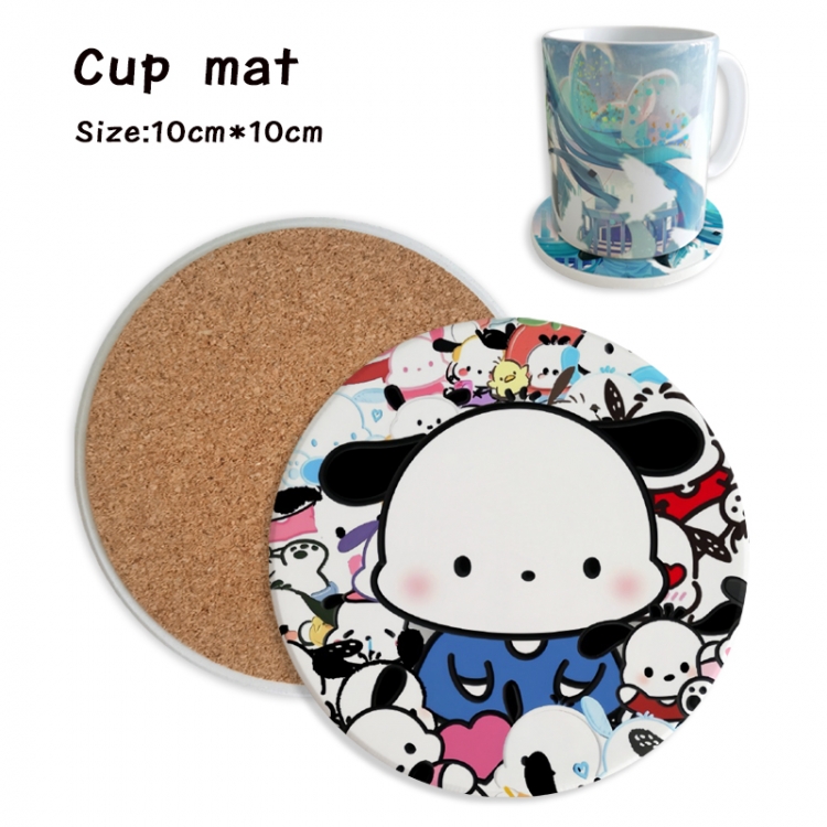 sanrio Anime ceramic water absorbing and heat insulating coasters price for 5 pcs