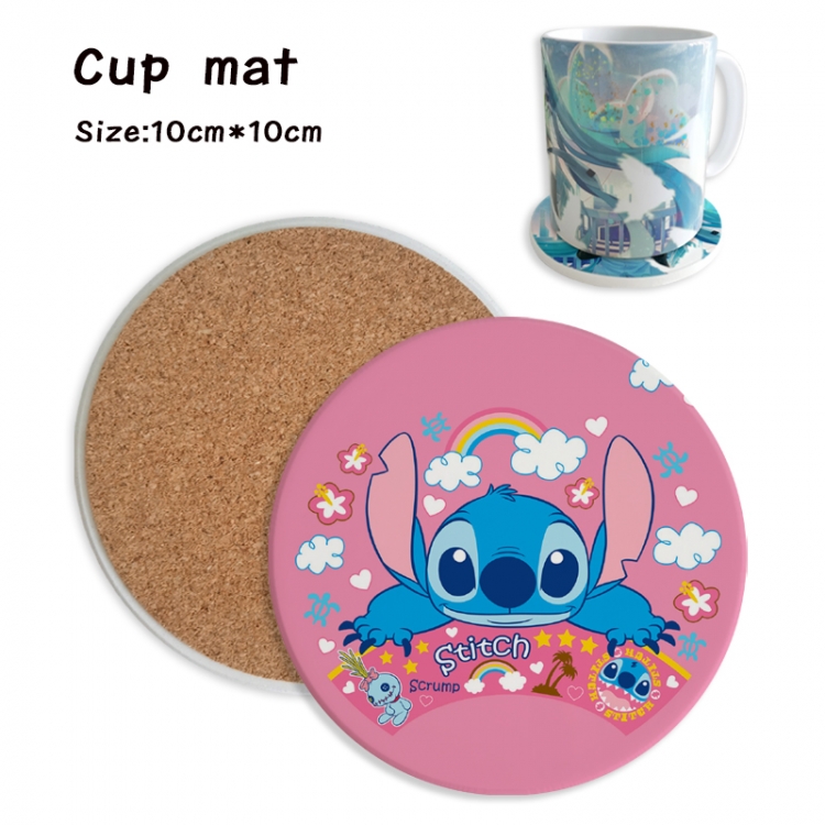 Lilo & Stitch Anime ceramic water absorbing and heat insulating coasters price for 5 pcs