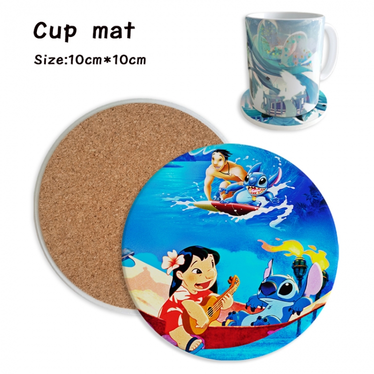 Lilo & Stitch Anime ceramic water absorbing and heat insulating coasters price for 5 pcs