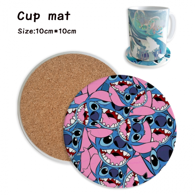 Lilo & Stitch Anime ceramic water absorbing and heat insulating coasters price for 5 pcs