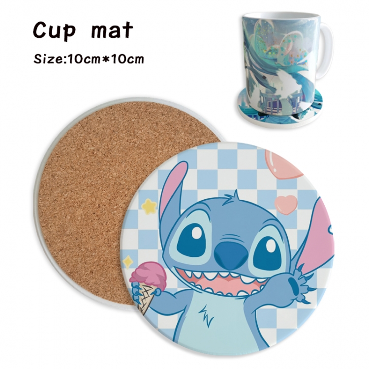 Lilo & Stitch Anime ceramic water absorbing and heat insulating coasters price for 5 pcs