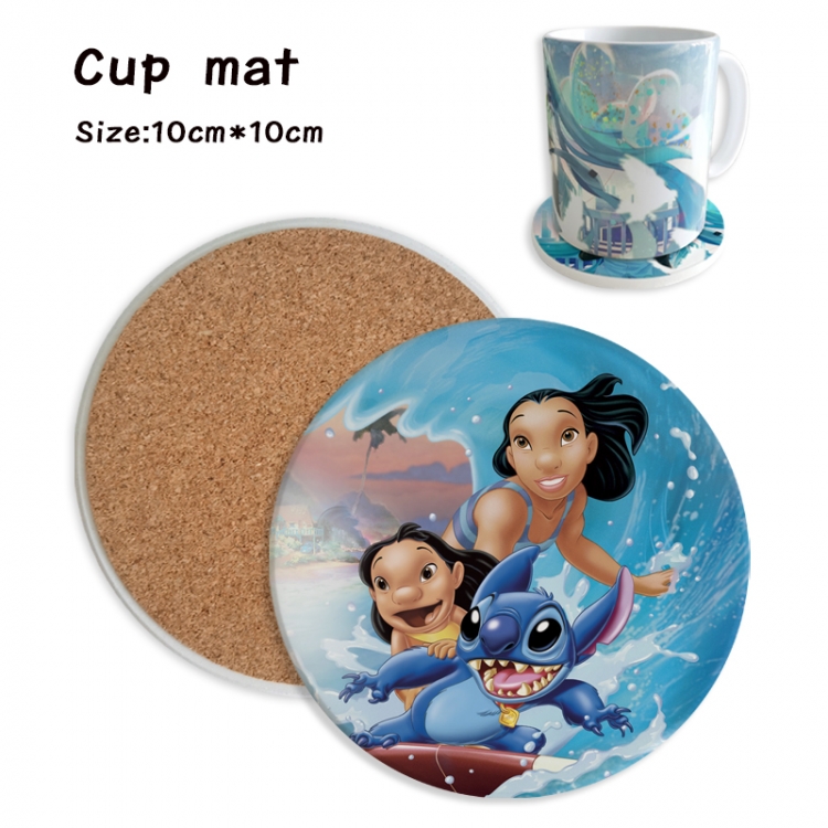 Lilo & Stitch Anime ceramic water absorbing and heat insulating coasters price for 5 pcs