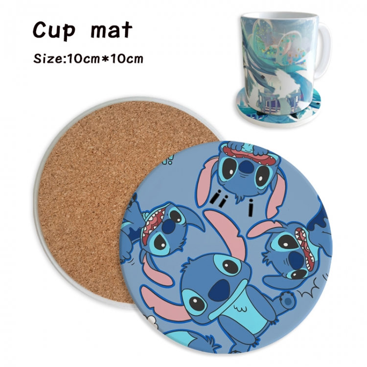 Lilo & Stitch Anime ceramic water absorbing and heat insulating coasters price for 5 pcs