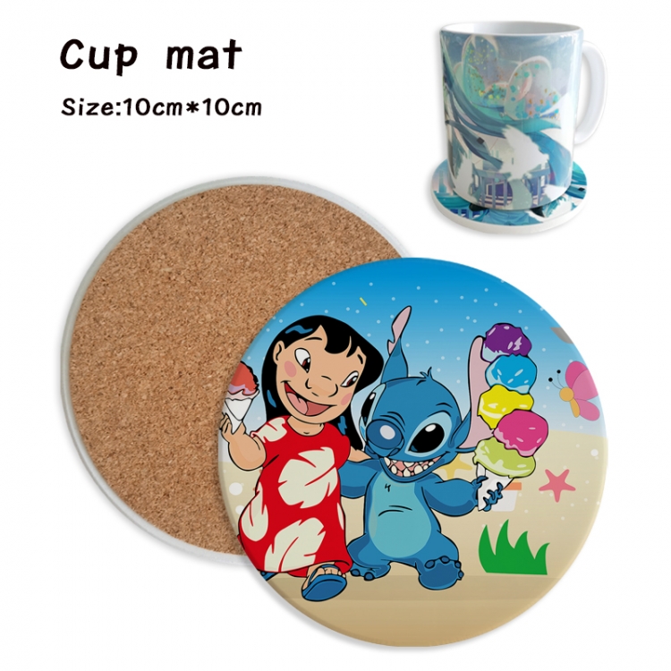 Lilo & Stitch Anime ceramic water absorbing and heat insulating coasters price for 5 pcs