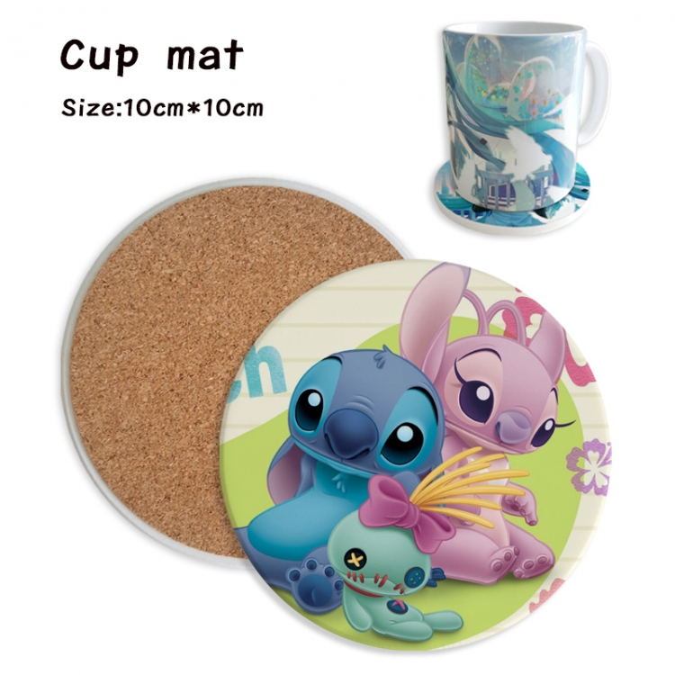 Lilo & Stitch Anime ceramic water absorbing and heat insulating coasters price for 5 pcs