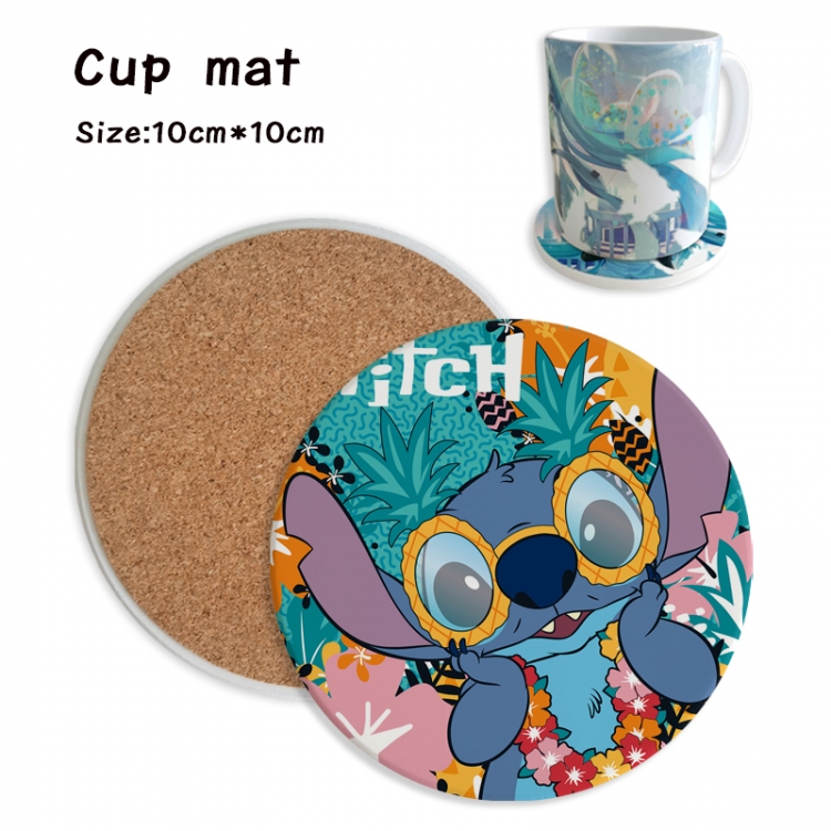 Lilo & Stitch Anime ceramic water absorbing and heat insulating coasters price for 5 pcs