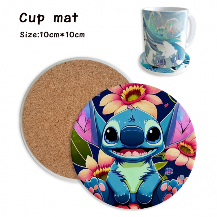 Lilo & Stitch Anime ceramic water absorbing and heat insulating coasters price for 5 pcs