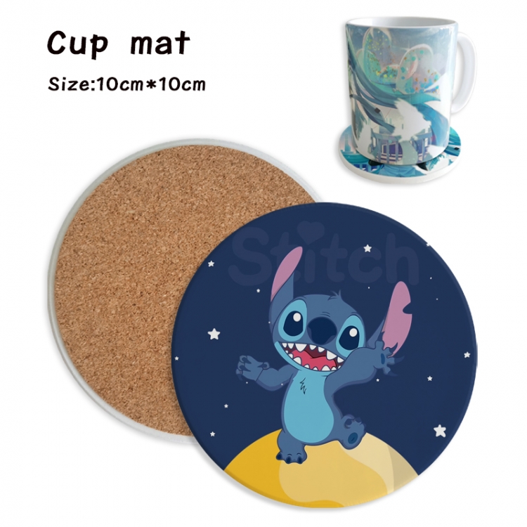 Lilo & Stitch Anime ceramic water absorbing and heat insulating coasters price for 5 pcs