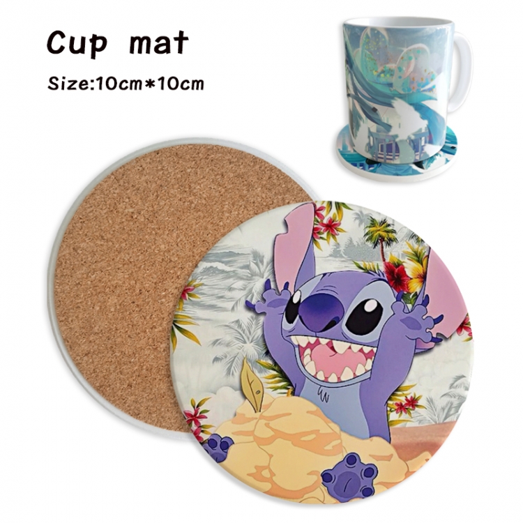 Lilo & Stitch Anime ceramic water absorbing and heat insulating coasters price for 5 pcs