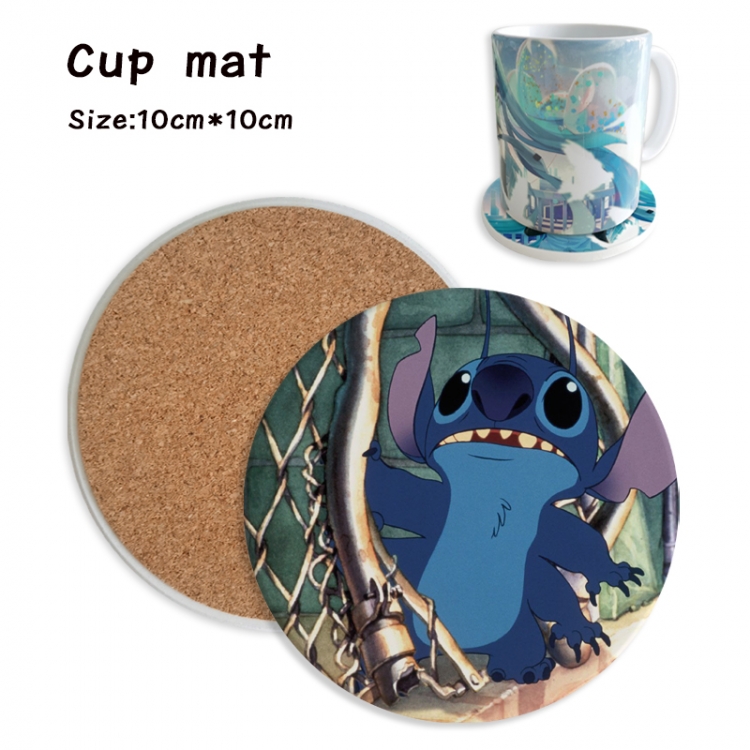 Lilo & Stitch Anime ceramic water absorbing and heat insulating coasters price for 5 pcs