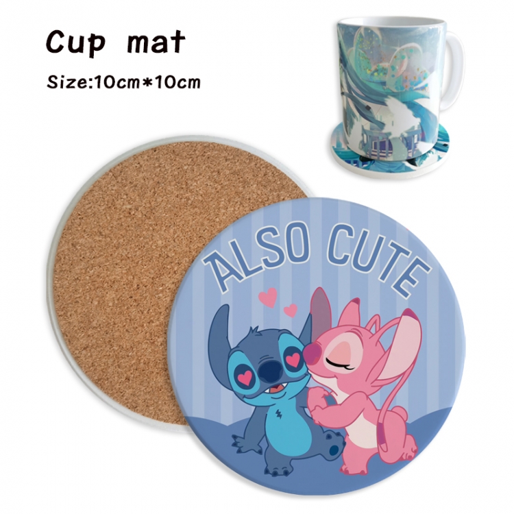 Lilo & Stitch Anime ceramic water absorbing and heat insulating coasters price for 5 pcs