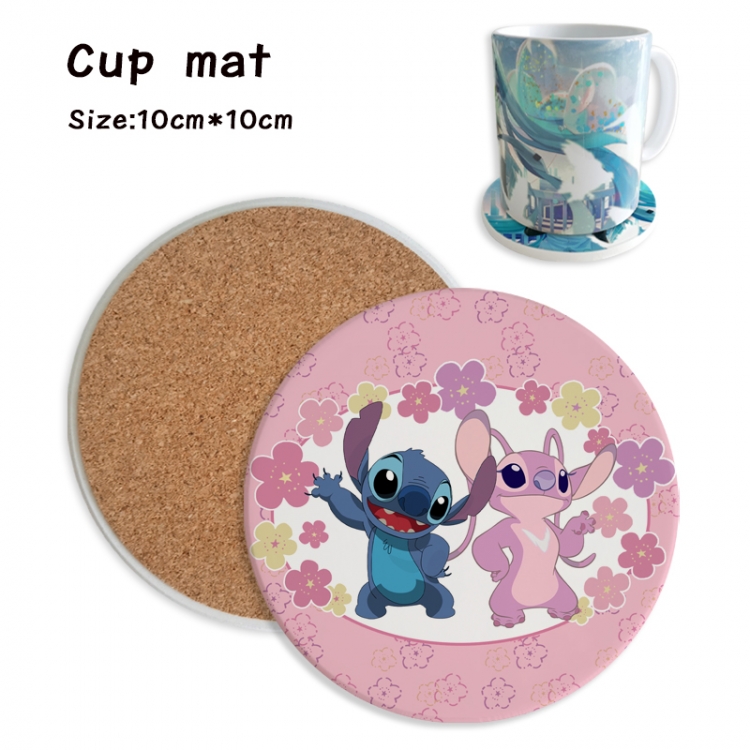 Lilo & Stitch Anime ceramic water absorbing and heat insulating coasters price for 5 pcs