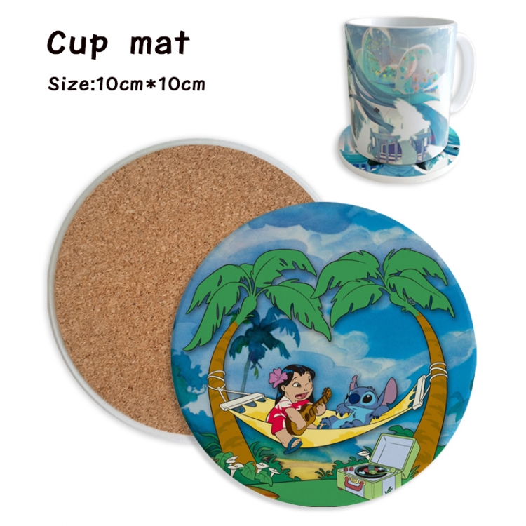 Lilo & Stitch Anime ceramic water absorbing and heat insulating coasters price for 5 pcs