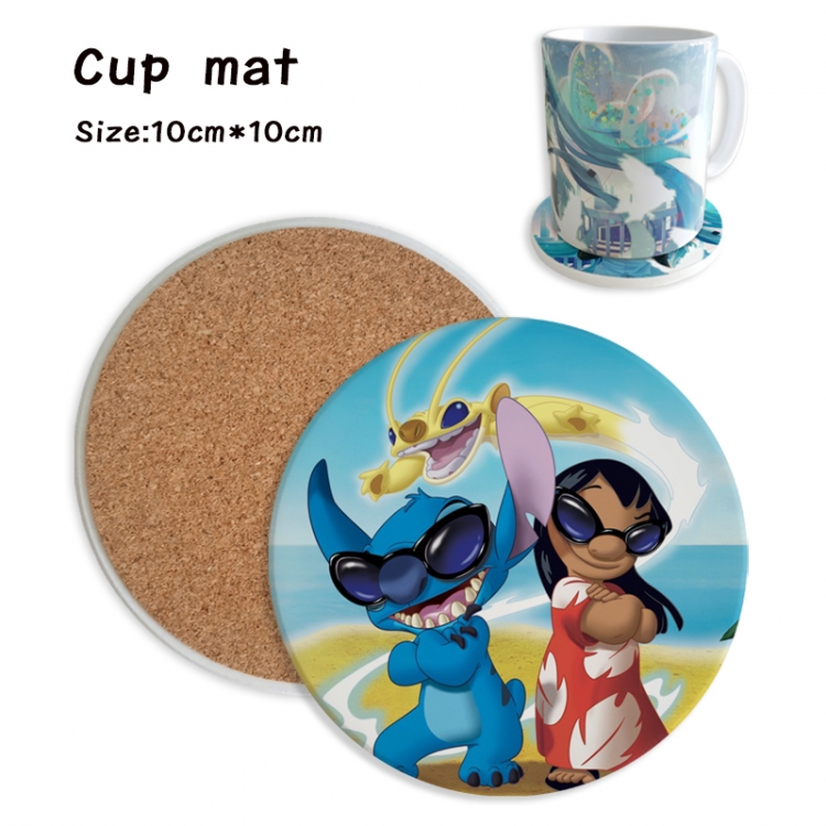 Lilo & Stitch Anime ceramic water absorbing and heat insulating coasters price for 5 pcs