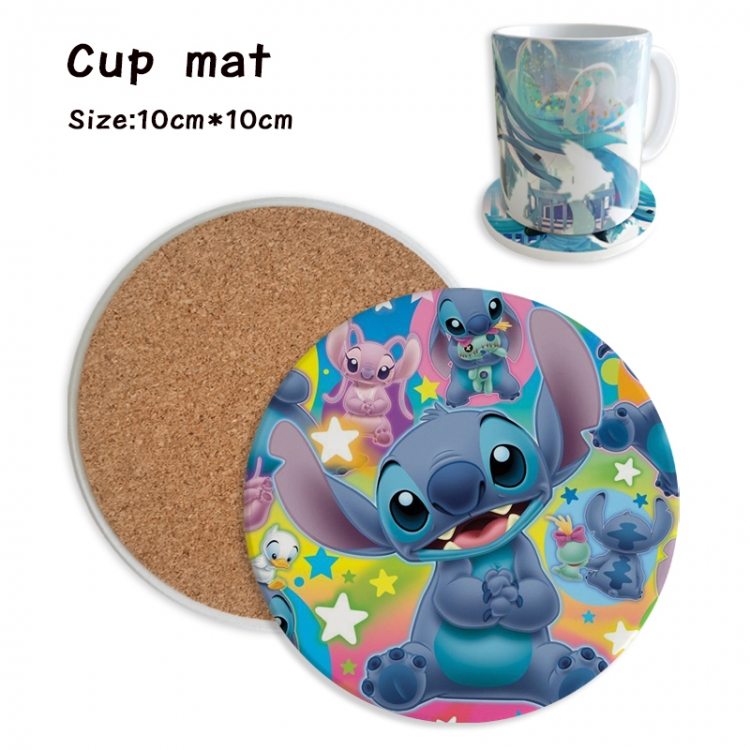 Lilo & Stitch Anime ceramic water absorbing and heat insulating coasters price for 5 pcs