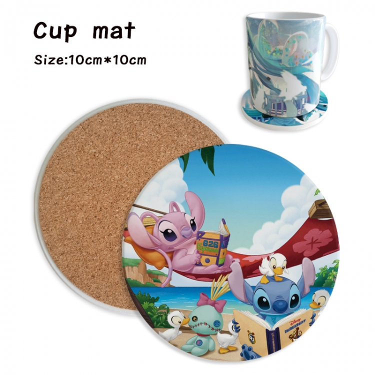 Lilo & Stitch Anime ceramic water absorbing and heat insulating coasters price for 5 pcs