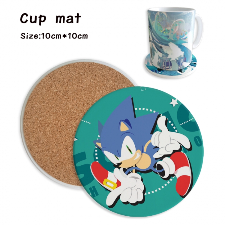 Sonic The Hedgehog Anime ceramic water absorbing and heat insulating coasters price for 5 pcs