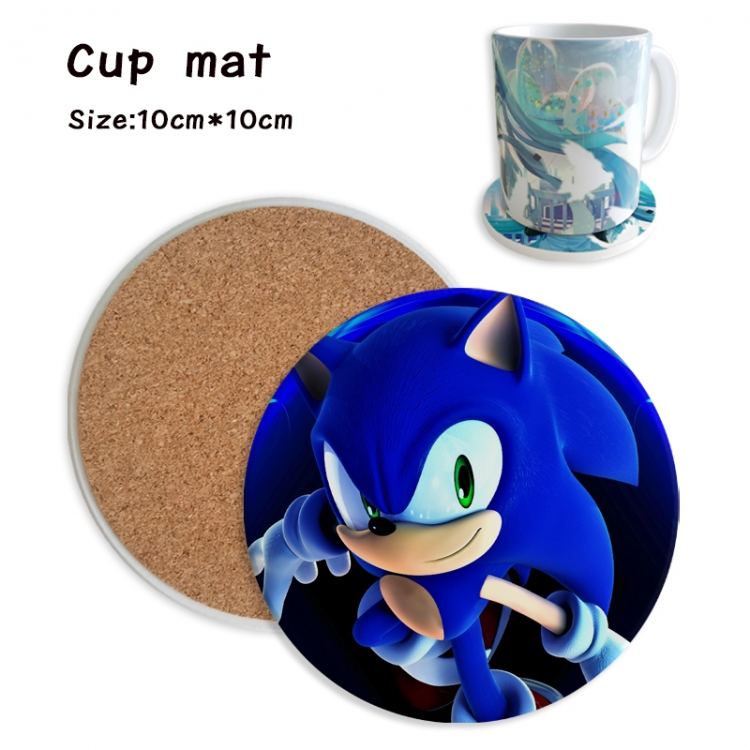 Sonic The Hedgehog Anime ceramic water absorbing and heat insulating coasters price for 5 pcs