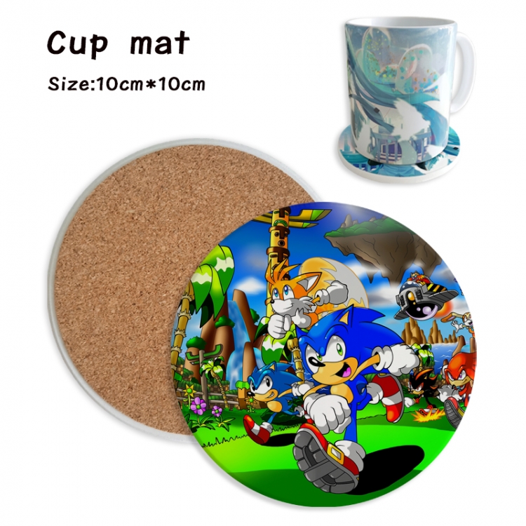 Sonic The Hedgehog Anime ceramic water absorbing and heat insulating coasters price for 5 pcs