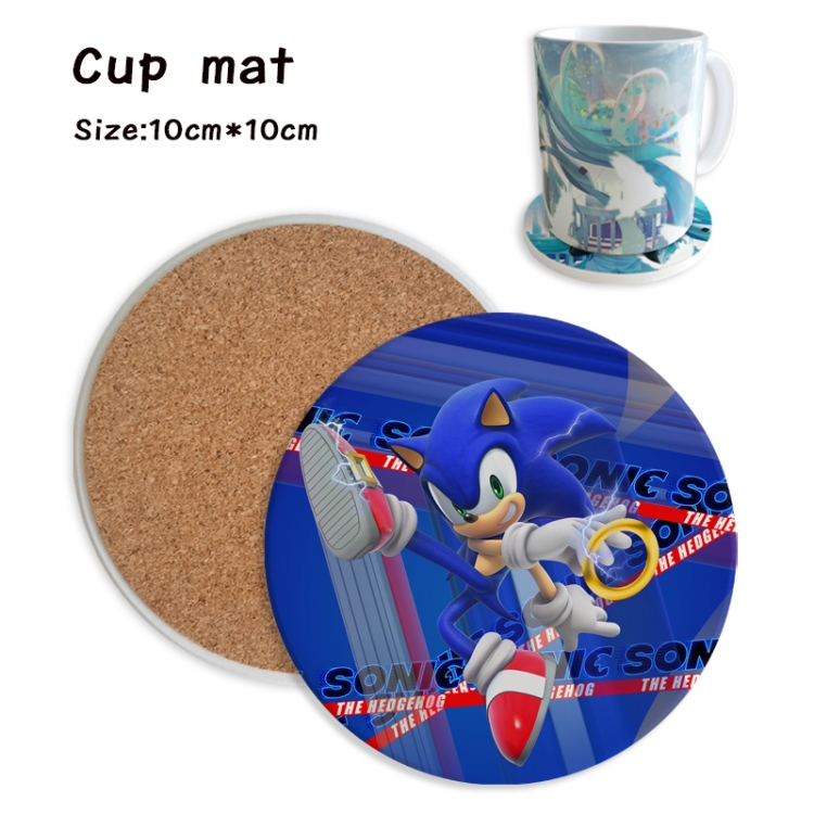 Sonic The Hedgehog Anime ceramic water absorbing and heat insulating coasters price for 5 pcs