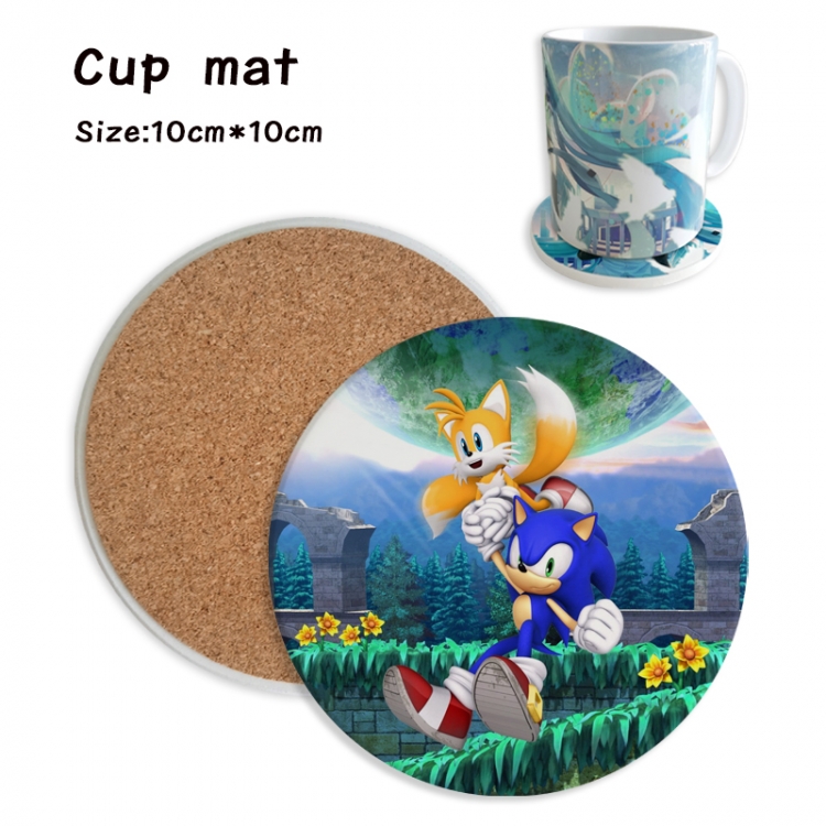 Sonic The Hedgehog Anime ceramic water absorbing and heat insulating coasters price for 5 pcs