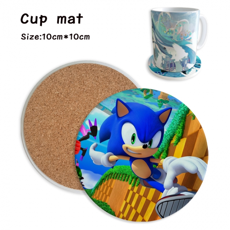 Sonic The Hedgehog Anime ceramic water absorbing and heat insulating coasters price for 5 pcs